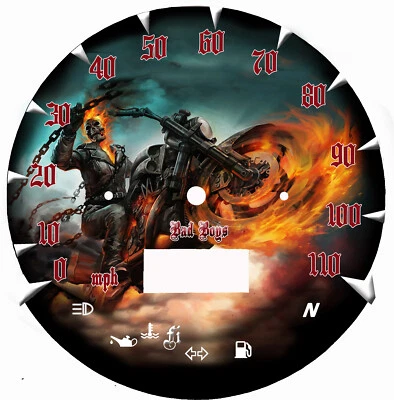 Placa frontal Suzuki Boulevard C50 Ghost Rider 2005-2009 (MPH o KM/H)    Foto 1 de 2