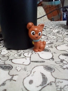 Barbie Petz BROWN Puppy Dog Dollhouse Canine Doggy Blue Collar Pet Accessory - Picture 1 of 4