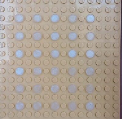 New LEGO Bulk 98138 1x1 Tile round Satin Translucent Clear x30 pearl look - image 1 of 4