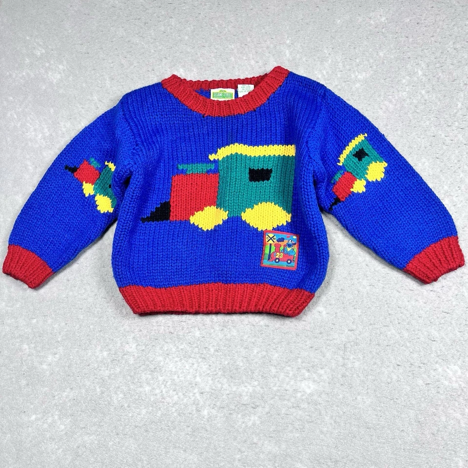 Suéter Vintage Plaza Sésamo Tejido a Mano Bebé Talla 24 Meses Hecho en Hong Kong Foto 1 de 4