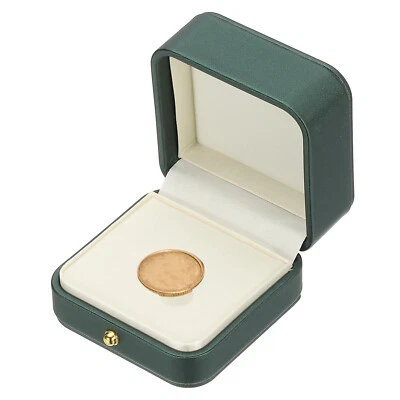 Coin Display Box, Coin Presentation Display Box Fit 25mm Coin, Green Foto 1 de 4