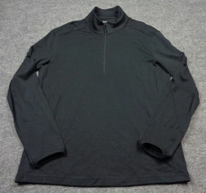 Top Pullover Nobull 1/2 Cremallera Para Hombre XL Negro Mezcla Lana Merino Elastizado Rendimiento - Imagen 1 de 12