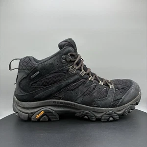 Merrell Moab 3 Mid Waterproof Hiking Boots Men’s 9 Black Vibram J035835 - Picture 1 of 9