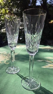 Waterford Crystal Lismore Champagne Flute Glass Mint & Signed Gold Rimmed - Picture 1 of 9
