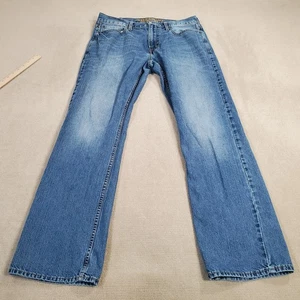 American Eagle Jeans Mens 33x34 Blue Original Boot Cut Faded Medium Wash Denim * - Picture 1 of 13