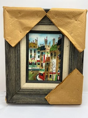 City Streets of Paris Vintage French Painting by Artist Robert Scott - Image 1 of 4