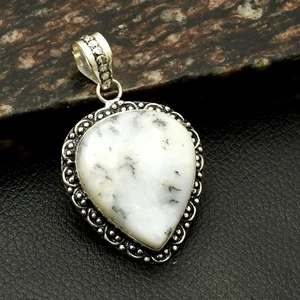 Dendrite Opal Gemstone Handmade Pendant Jewelry Gift For Christmas 2.2" AP-28531 - Picture 1 of 1