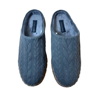 Muk Luks Women Gray Quilted Knit Clogs Slippers House Shoes Size 6.5 - Image 1 of 4