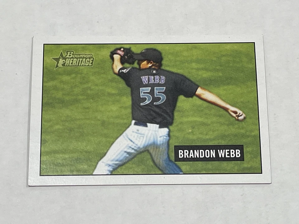 2005 Bowman Heritage Baseball Mini #166 - Brandon Webb - Arizona Diamondbacks - Image 1 of 2