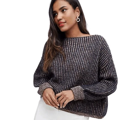 Suéter Recortado French Connection 100% Algodón Tejido Millie Mozart XS Foto 1 de 4