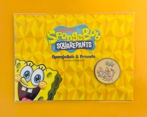2025 SpongeBob SquarePants & Friends UNC $1 Perth Mint Coloured Coin in Card - Foto 1 di 6