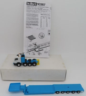 KIBRI 10367 1/87 CAMION MB SK 3550 4 ASSI CON SEMI-RIMORCHIO BASSO + Istruzioni - Immagine 1 di 4