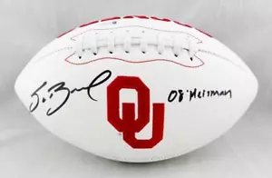 Fútbol americano autografiado con logotipo de Sam Bradford de los Oklahoma Sooners con HT - auténtico Beckett - Imagen 1 de 4