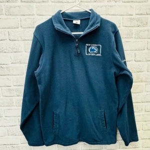 Columbia Penn State Nittany Lions 1/4 Zip Fleece Pullover Jacket Blue Size S - Picture 1 of 8