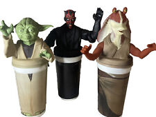 1999 Star Wars Novelty Darth Maul/ Yoda/ Jar Binks KFC.. Cup/Topper Set