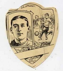 Escudo de tarjeta de fútbol americano J. Baines, Liverpool, James M. Stewart c1909 (Gc4072) - Imagen 1 de 4