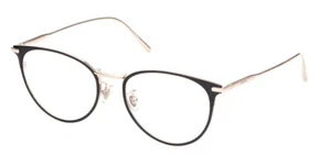 Omega OM 5034-D 002 Schwarz & Gold Rund Metall Brille Brillengestell 53-18-140 - Bild 1 von 1