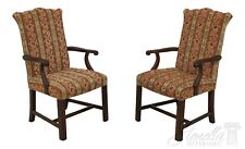 58865EC: Pair HENREDON Chippendale Upholstered Armchairs