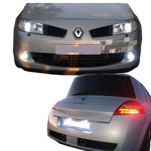 Para Megane 2 PH2 4 Bombillas LED Blancas Luces De Matrícula - Imagen 1 de 3