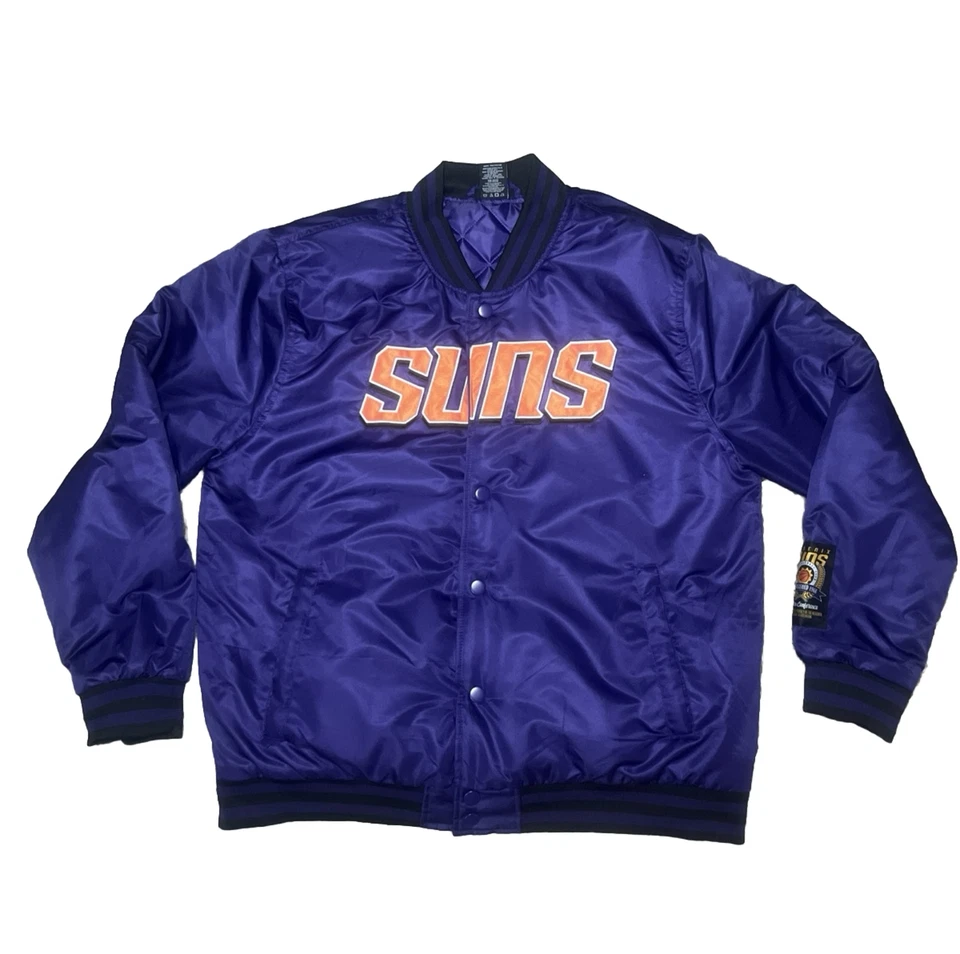 NBA Phoenix Suns Purple Bomber STARTER Style Conference King Jacket Men's XL