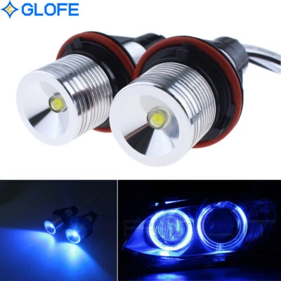 2X 5W Blue 10000K LED Angel Eye Halo Ring Marker Light Bulbs For BMW E39 E60 M5 - Image 1 of 4