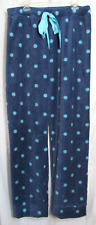 Long Tall Sally Blue Polka Dot Fleece Pajama Sleep Pants Size Large NWT