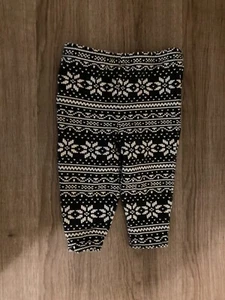 Ralph Lauren Navy Blue Fair Isle Print Leggings 6 Months Elastic Waist Cotton - Picture 1 of 3