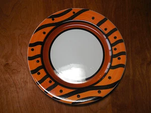 Platos de Cena Pier 1 Italia PER161 NARANJA NEGRO 10 1/2" 1 EA 5 DISPONIBLES - Imagen 1 de 6