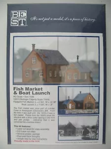 BEST (Bollinger Edgerly Scale Trains) HO Kit 1096: Fish Market & Boat Launch, se - Picture 1 of 3
