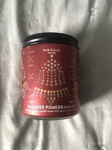 BATH & BODY WORKS SUGARED POMEGRANATE SINGLE WICK CANDLE 7oz. NEW - Picture 1 of 2