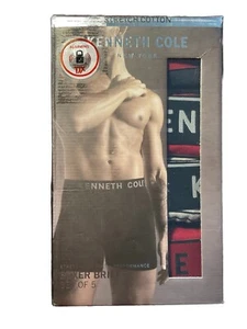 KENNETH COLE Boxer Briefs Men's LG 5 Pack Cotton Stretch Black Gray Red REACTION - Picture 1 of 5