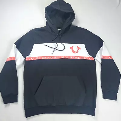 True Religion Hoodie Sweatshirt Men's Size Large Black Pullover Long Sleeve - Image 1 of 4