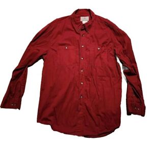 Men’s XLT The Territory Ahead Long Sleeve Button Down Shirt X-Large Tall Red
