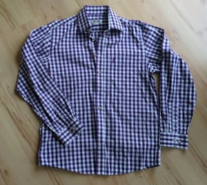 Herren Hemd Gr. M 39/40 Von Almsach Lila/Weiß Kariert - Bild 1 von 5