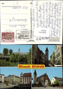 399529,Enns Teilansicht Kirche Stadtturm Mehrbildkarte pub Alpine Luftbild 2508 - Picture 1 of 1