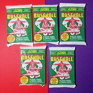 Unopened Baseball Cards 1991 Score - 16 card packs + WS Trivia factory sealed - Picture 1 of 1