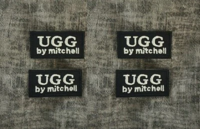 (4-Pack) "Ugg by mitchell" replacement patch embroidered iron on (Birkenstock) - Image 1 of 4