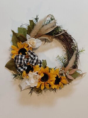 Corona de verano y girasoles para granja - Corona de verano de 16" Foto 1 de 4