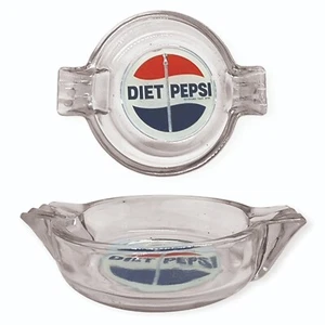 CENICERO DE CRISTAL DIET PEPSI VINTAGE FINALES DE 1970 COMO NUEVO MAN CAVE BRA BAR - Imagen 1 de 4