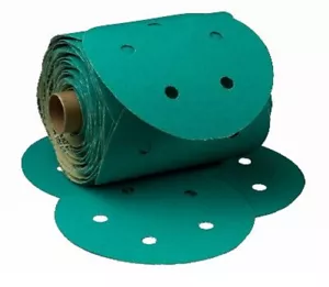 40% di sconto 1 rotolo da 3M 01566 6" 80 grana Stikit PSA rotolo disco verde senza polvere 01566 - Foto 1 di 1