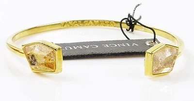 Brazalete abierto Vince Camuto tono dorado encanto iridiscente nuevo con etiquetas Foto 1 de 2