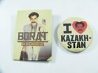 Lot Of 2 ~ Borat Movie Pinback Buttons ~ I Love Kazakhstan ~ Fox 2007