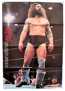 Bruiser Brody Poster 49.7cm × 72.3cm NWA WCW WWF AJPW NJPW Magazine Appendix - Picture 1 of 8