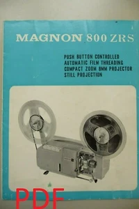 Instructions cine movie projector MAGNON 8mm SD ZRS - Email/CD - Picture 1 of 2