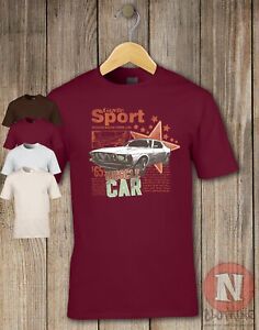 Muscle car T-shirt retro print petrolhead motor auto tee