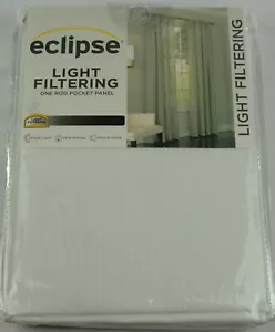 Eclipse Chelsea UV Light Filtering Single Curtain Panel 52"x95" - White - Picture 1 of 7