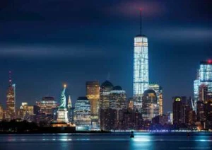 Póster de la Estatua Liberty A2 American Skyline de la Ciudad de Nueva York 59x42 cm BLPA2P30 IMPRESIÓN - Imagen 1 de 1
