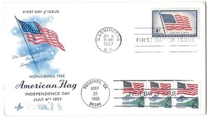 2 '57 FDCs 48 star flag SC# 1094, combo on ArtCraft, GP Airmail Cachet - Picture 1 of 2