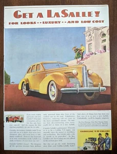 1938 vintage LaSalle automobile print ad. Drive a La Salle! Yellow - Picture 1 of 1