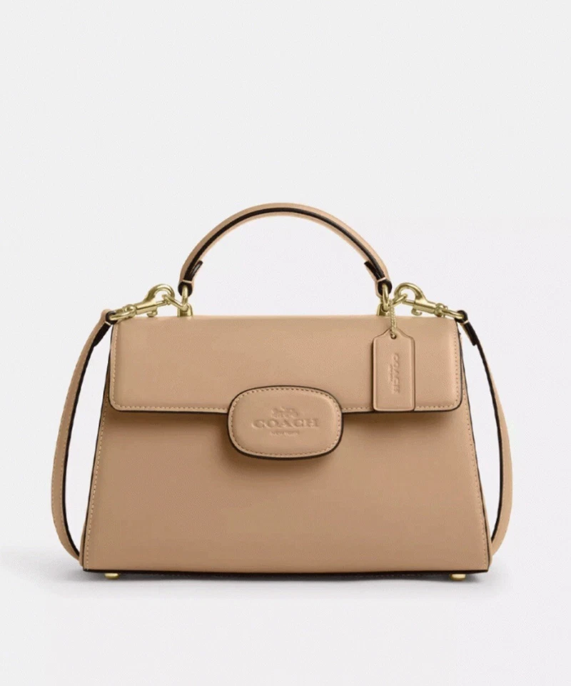 Coach Eliza Top Handle Bag Crossbody In Leather/Silver/Maple CT852